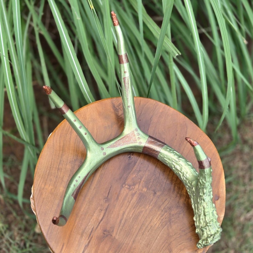 Decorative Green Antler Sculpture